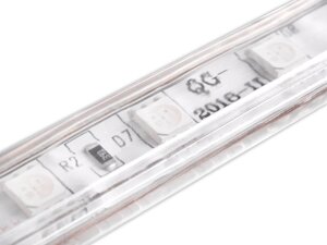 Світлодіодна стрічка 5050-60led-10mm-220V 14,4W/m IP68 червоний LEDUA