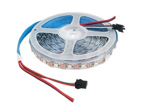 Світлодіодна стрічка 5050-60led-10mm-5V 14,4W/m IP20 WS2812 подвійна плата RGB SMART AVT