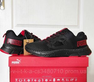 (711) Кросівки Puma LQD Cell (41-46) - пума, чорні з червоним, сітка