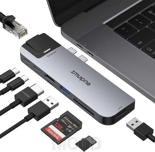 Адаптер USB C для MacBook Pro MacBook Pro Air 2020/2019/2018