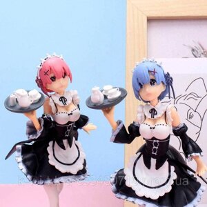 Аніме фігурки Рем або Рам на вибір (Rem, Ram), Re Zero - 17 см