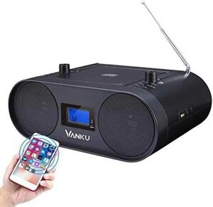 CD-плеєр Vanku з радіо CD бумбокс портативний акумуляторний