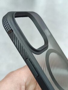 Чохол iPaky Carbon на iPhone 13 14 Pro Max Протиударний карбон чохол