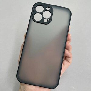 Чохол матовий на iPhone 13 14 Pro Max ударостійкий захист камер чохол