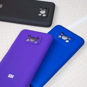 Чохол на Xiaomi POCO X3 силікон мікрофібра захист камер софттач чохол