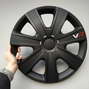 Ковпаки R13 R14 R15 R16 VR Carbon black чорні колпаки на колеса диски