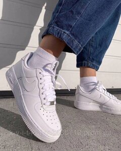 Кросівки Nike Air Force White 1 Low / Найк Аїр Форс білі 36 37 38 39