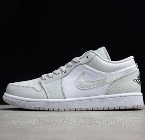 Кросівки Nike Air Jordan 1 Low White Camo Джордани низькі білі камо