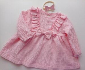 Муслинова сукня на 1-2 роки, нова сукня з мусліна для дівчинки