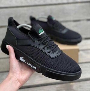 Чоловічі чорні кросівки. Кросівки Lacoste Kedi Krosivka Chorni 40-44R