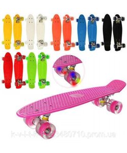 Пенні борд, Penny board), скейт, 22 дюйми зі світлом коліс