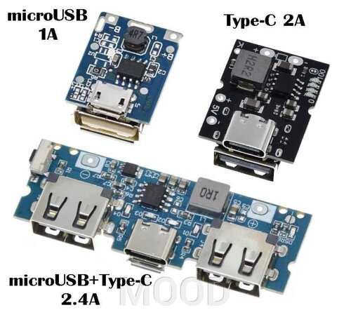 134N3P✨Контроллер заряда Li-ion аккумуляторов (powerbank) с Micro-USB / Type-C
