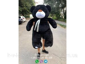 Плюшевий ведмедик чорний 160 см. М'яка іграшка. ведмедика. Ведмідь