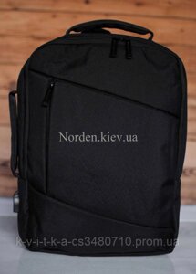 Рюкзак Norden 1700Чорний Міський Для Ноутбука Бізнес рюкзак