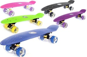 Скейтборд/скейт пінні борд (Penny Board) зі світними колесами
