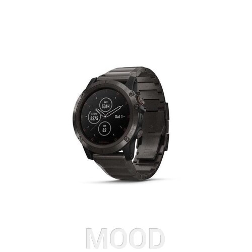 Спортивний годинник Garmin Fenix 5X Plus Sapphire Carbon Gray DLC Titanium with DLC Titanium Band (010-01989-04)