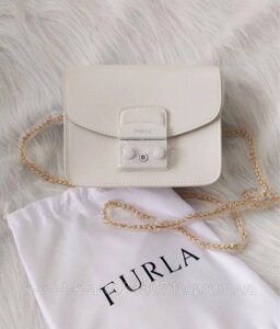 Сумка жіноча furla біла молочна фурма