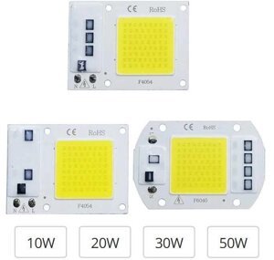 Світлодіодна матриця з драйвером 220в для прожектора 10w 20w 30w 50w