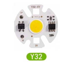 Світлодіодний модуль COB LED 3W 5W 7W 10W 12W AC220V 32мм