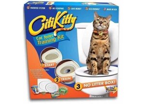 Туалет для кота Citi Kitty привчання кішки до унітазу сіті кити лоток
