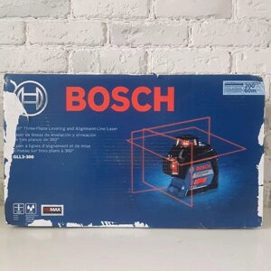 Рівень лазерний bosch gll 3-300 нівелір 3d червоний гайковерт 300 нм