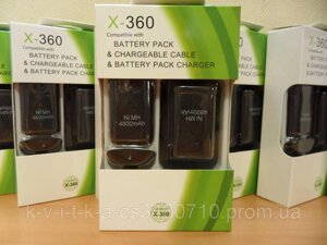 Xbox 360 зарядна станція Два батареї 4800 mAh} кабель джойстика