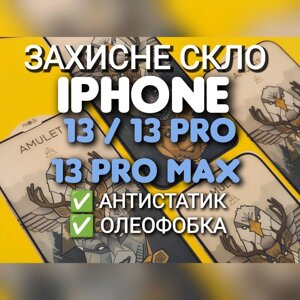 Захисне скло на iPhone 13 Pro Max антистатик олеофобка захісне схил