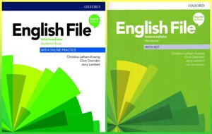 English File 4th Edition Intermediate Studen's Book + Workbook (комплект)