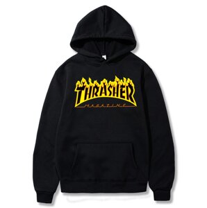 Чоловіча спортивна кофта (Брюки) з капюшоном Чорна THRASHER