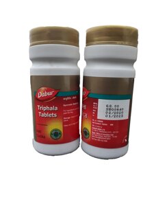 Трифала Дабур 60 таблеток, Трипхала, Triphala Dabur, очищення организму, покращення імунітету.