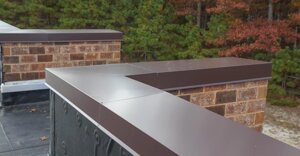 Парапет для даху паркану з профнастил металевий відливи плоский