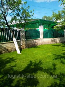 Євроштакетник металевий двосторонній Україна, 115 мм 0,45 мм, зелений, RAL 6005, глянець