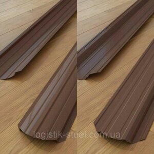 Теталічний двосторонній коричневий пікетний паркан 8017 0,43 мм євро -стрижневий пікет огорожа