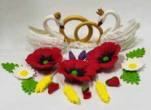 Фігурки цукрова мастика кондитер декор весільні прикраси для молодят набір Весільний № 3 на торт