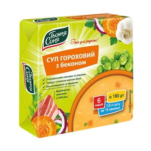 Суп гороховий з беконом"Тьотя Соня" Брикет 180г в Харківській області от компании Сяйво