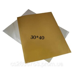 Картонна підкладка для тортів та кондитерських виробів Квадратна срібло золото 30*40