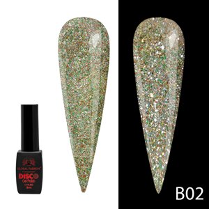 Гель-лак Disco Gel Polish, Global Fashion, світловідбивний, 8 мл B02