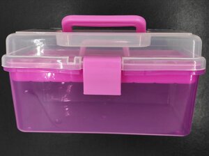Пластикова валіза для зберігання і транспортування інструментів, pink, маленька