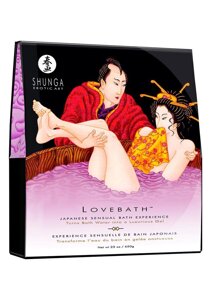 Гель для ванни Shunga LOVEBATH — Sensual Lotus 650 г, робить воду ароматною желе зі SPA-ефектом