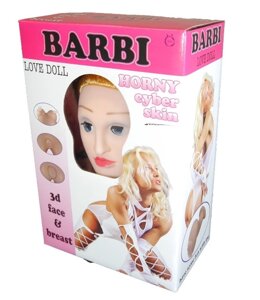 Надувна лялька "БАРБІ - 3D" з вставкою з кібершкіри і вибростимуляцией