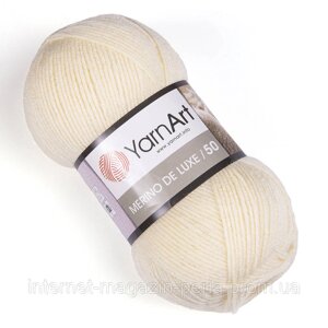 Yarnart Merino De Luxe 50 №7003 молочний