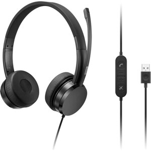 Гарнітура Lenovo USB-A Wired Stereo On-Ear Headset Black (4XD1K18260)