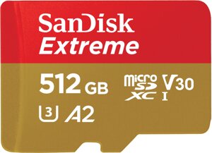 Карта памяти sandisk microsd 512GB C10 UHS-I U3 (sdsqxav-512G-GN6mn)