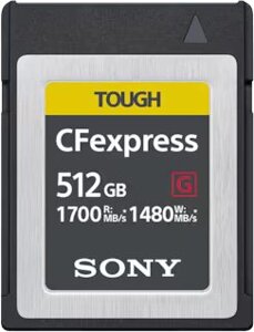 Карта памяти sony cfexpress type B 512GB R1700/W1480 (CEBG512. SYM)