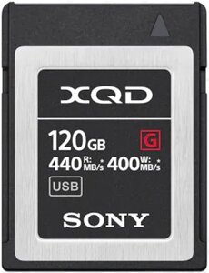 Карта памяти sony XQD 120GB G series R440MB/s W400MB/s (QDG120F)