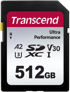 Карта памяти transcend SD 512GB C10 UHS-I U3 A2 (TS512GSDC340S)