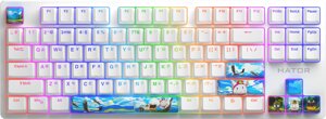 Клавіатура Hator Rockfall 2 Mecha TKL Authentic Edition Aurum Milky Way Silent USB Fighting Cats (HTK-532)