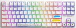 Клавіатура Hator Rockfall 2 Mecha TKL Authentic Edition Aurum Milky Way Silent USB White (HTK-531)