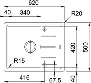 Кухонна мийка Franke Basis BFG 611-62 онікс 114.0272.580