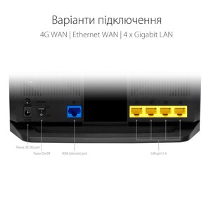 Маршрутизатор asus 4G-AX56 (90IG06G0-MO3110)